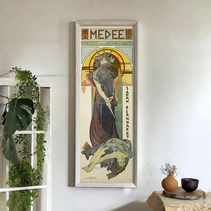 Alphonse Mucha Medee Vintage Theatre Poster: Framed Art Nouveau Print
