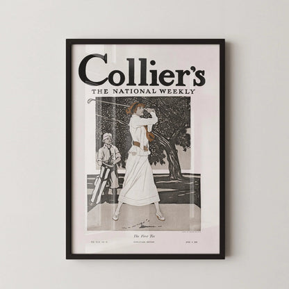 Edward Penfield: Badass Lady Golfer Vintage Magazine Cover Art Print