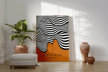 Bauhaus Waves Art Print: Mid-Century Modern Home Decor (Available Framed)