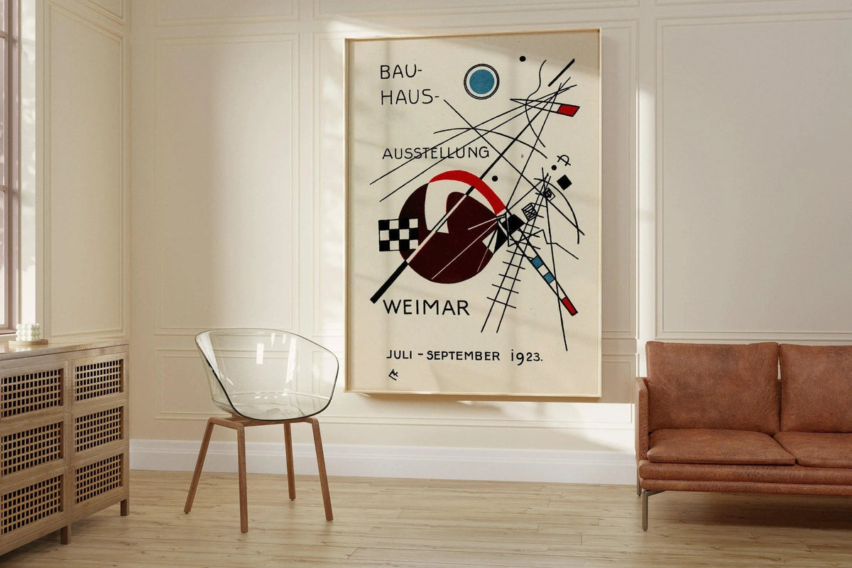 Bauhaus Art Print: Beige & Black Mid-Century Modern Giclee