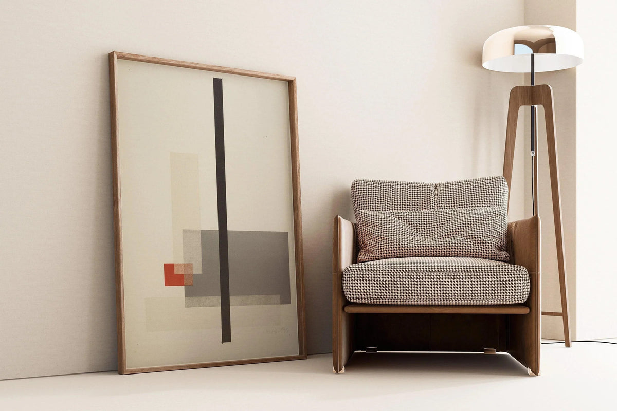Impression d'art Bauhaus : L√°szl√≥ Moholy-Nagy Rouge Gris Impression Giclée