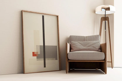 Impression d'art Bauhaus : L√°szl√≥ Moholy-Nagy Rouge Gris Impression Giclée