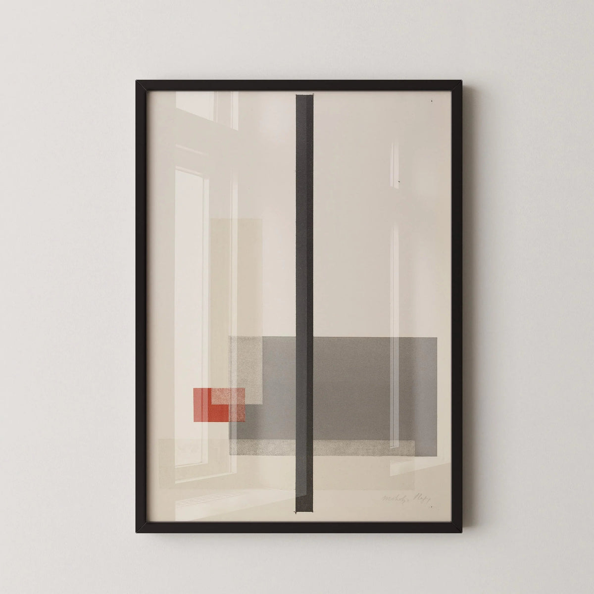 Impression d'art Bauhaus : L√°szl√≥ Moholy-Nagy Rouge Gris Impression Giclée