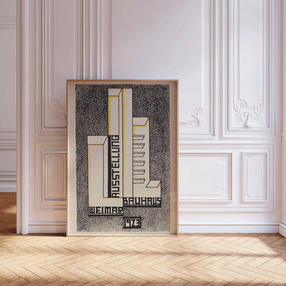 Bauhaus Weimar Ausstellung 1923 Poster PRINT | Vintage Neutral Mid-Century Modern Art Poster (available handframed)