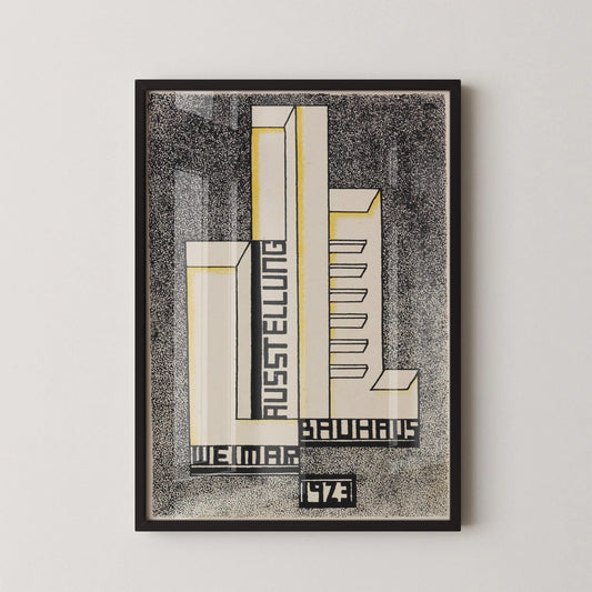 Bauhaus Weimar Ausstellung 1923 Poster PRINT | Vintage Neutral Mid-Century Modern Art Poster (available handframed)