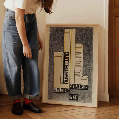 Bauhaus Weimar Ausstellung 1923 Poster PRINT | Vintage Neutral Mid-Century Modern Art Poster (available handframed)