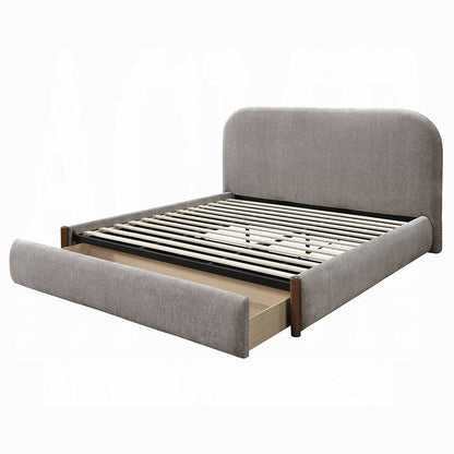 Lit de rangement Queen Orane - Gris