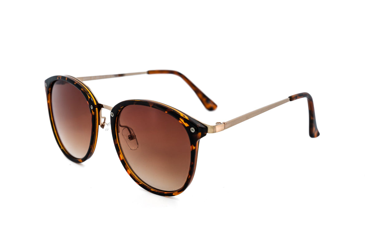 Boléro Soraya — Round Brown Gradient Sunglasses