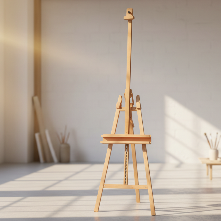 58"A-Frame Beechwood Easel - Extra Angle Adjustable
