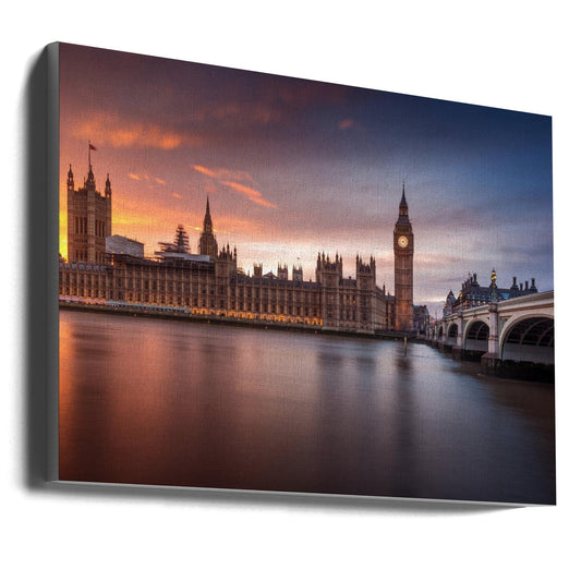 Décoration murale Londres Palais de Westminster Coucher de soleil