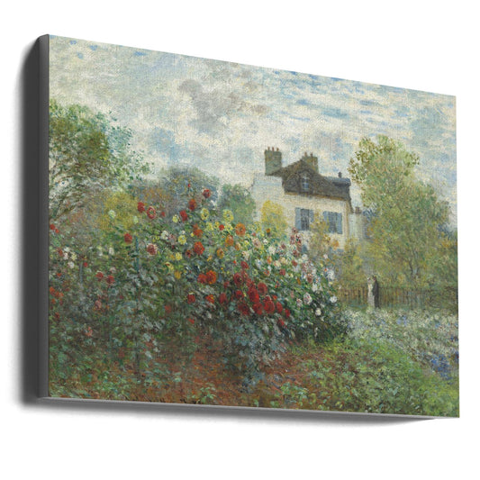 Le jardin de l'artiste à Argenteuil, un coin du jardin avec des dahlias (1873)