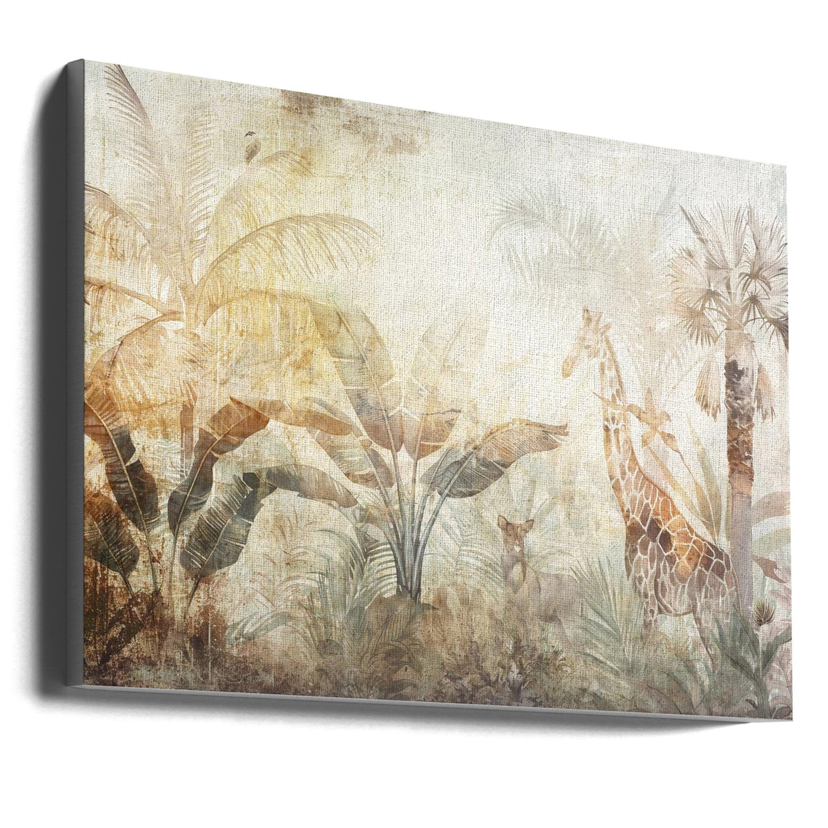 Art mural Feuilles de Jungle Illustration Art mural 06