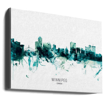 Art mural Winnipeg Canada Skyline