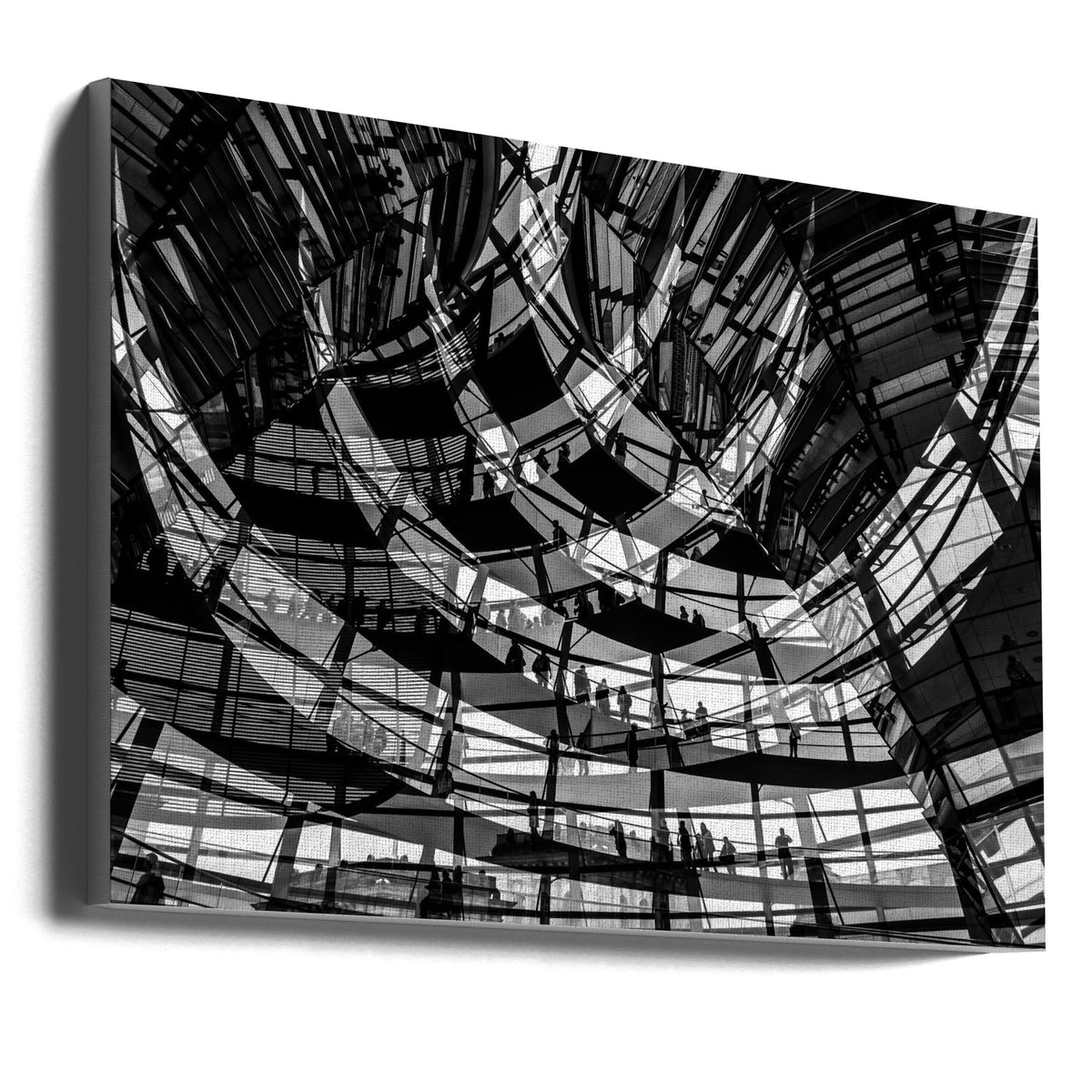 Visiteurs d'expositions d'art mural