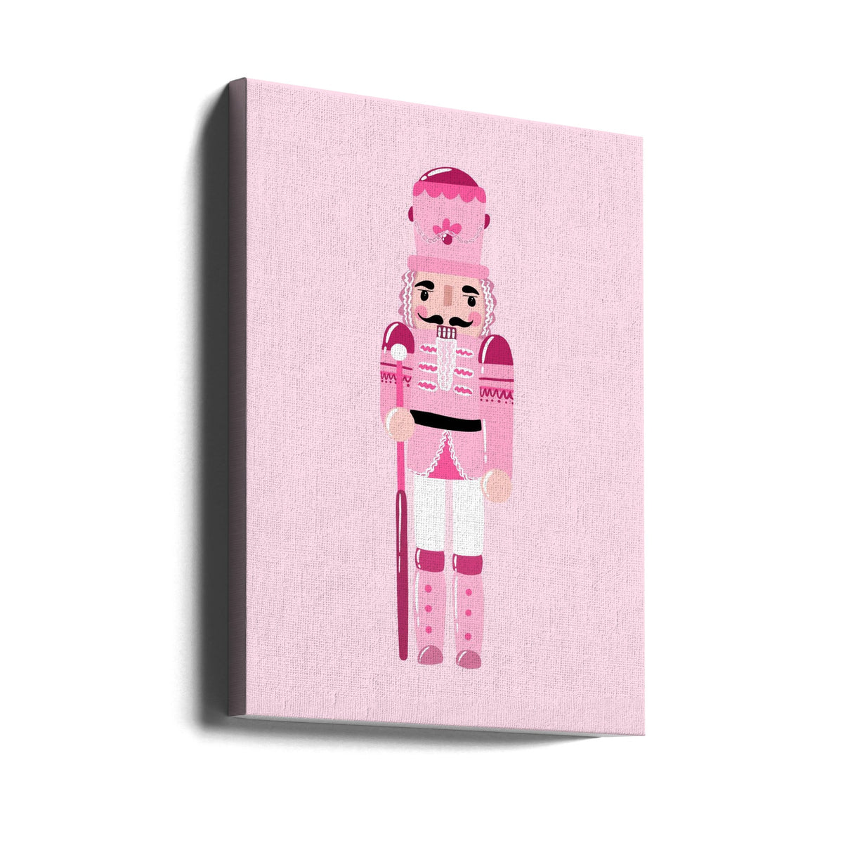 Décoration murale Casse-Noisette rose sur toile