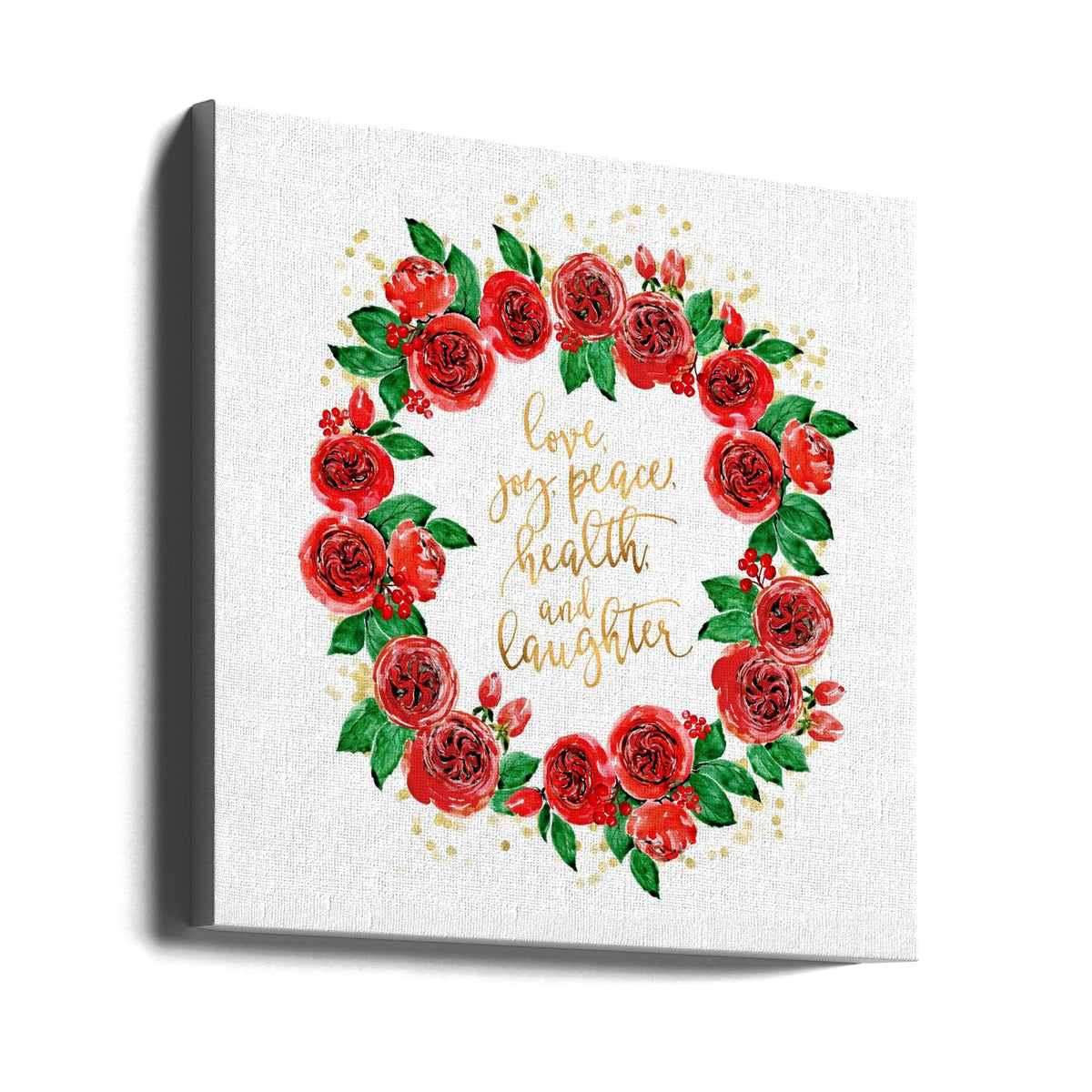 Décoration murale Couronne de vœux de roses rouges anglaises