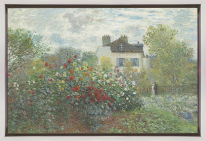 Le jardin de l'artiste à Argenteuil, un coin du jardin avec des dahlias (1873)