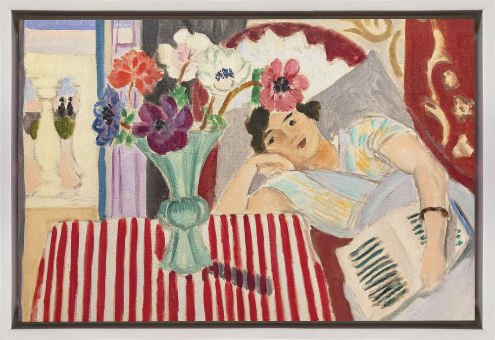 Décoration murale Femme et Anémones