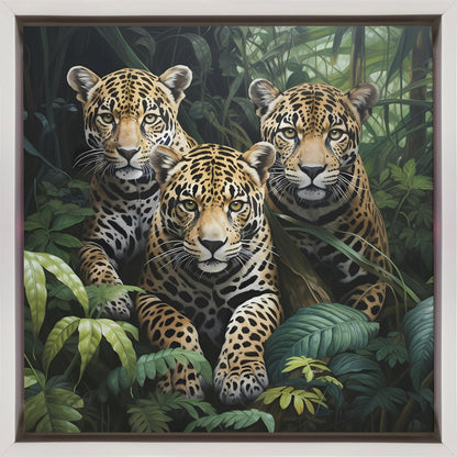 Décoration murale Trois jaguars dans la jungle