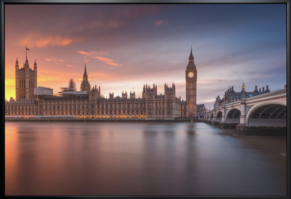 Décoration murale Londres Palais de Westminster Coucher de soleil