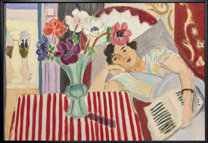 Décoration murale Femme et Anémones