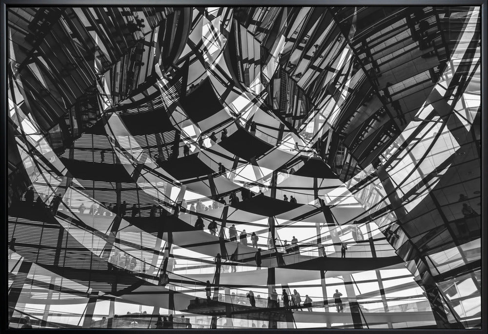 Visiteurs d'expositions d'art mural
