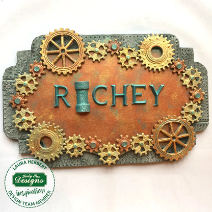 Distressed Cogs Silicone Mould