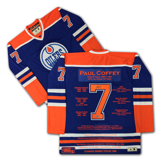 Paul Coffey Autographed Career Jersey /199