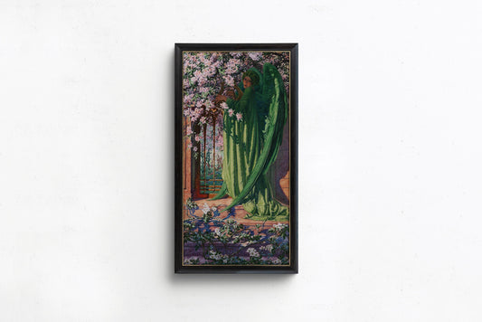 Carlos Schwabe Green Angel Giclee Print: Symbolist Fine Art, Framed Option