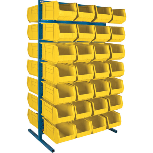 Double-Sided Stationary Bin Rack, 36" W x 24" D x 61" H, 56 Bins