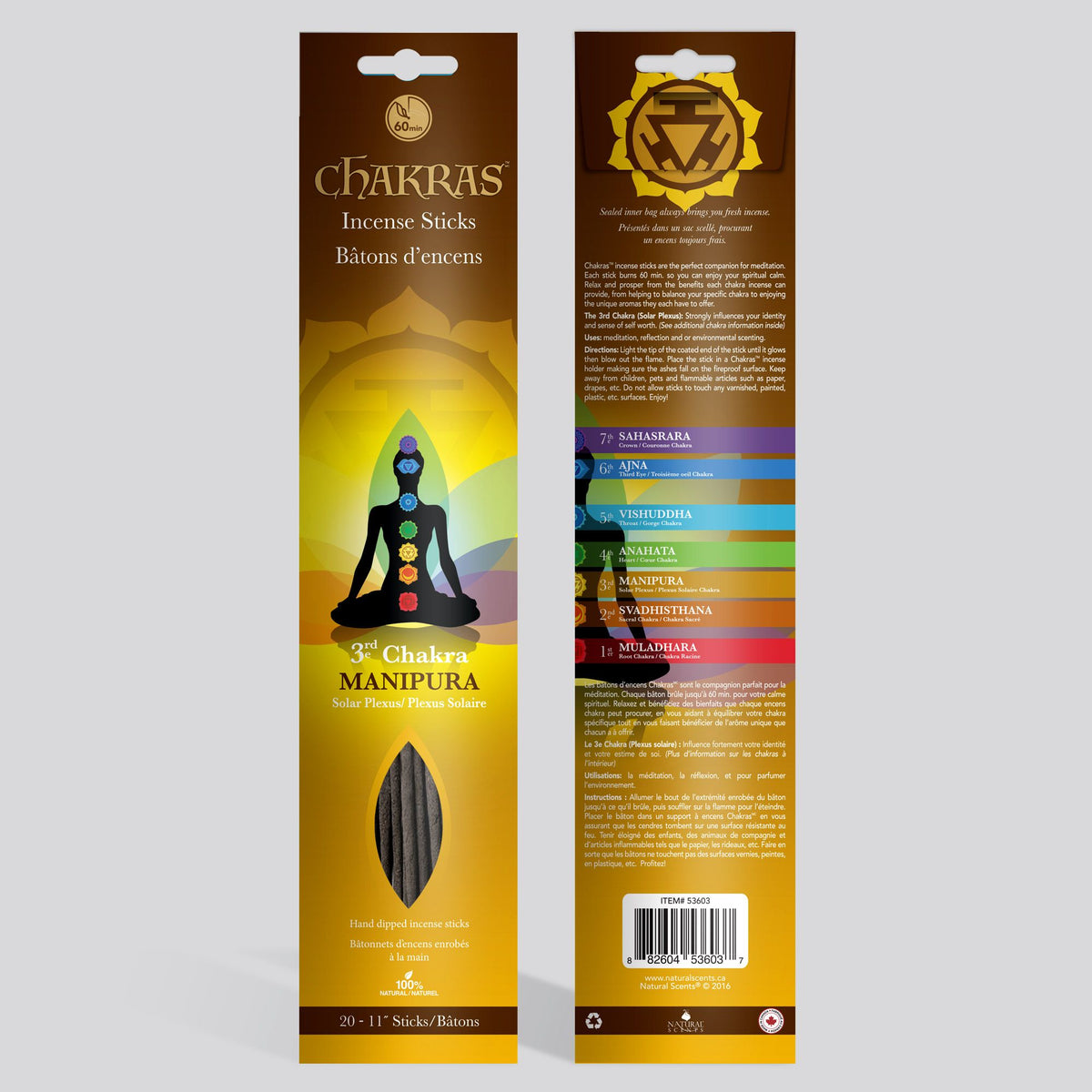 Chakras Incense® #03 Manipura Incense Sticks