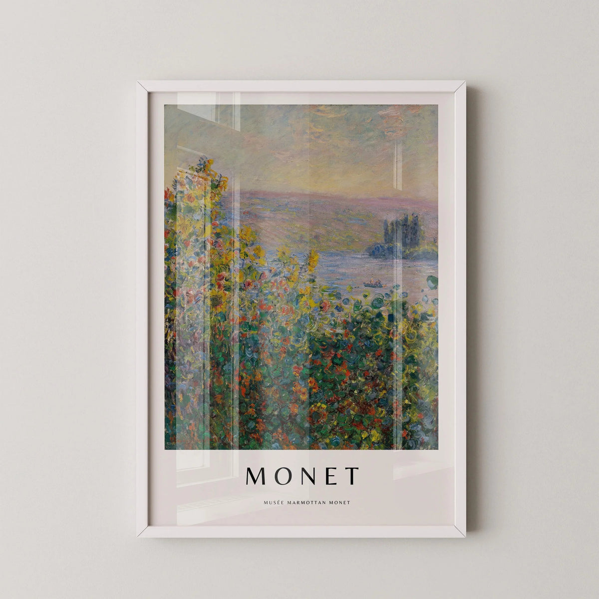Impression sur giclée Monet Jardins Fleuris : Art impressionniste de qualité musée