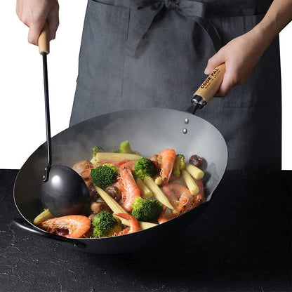 Yoshikawa Cook-Pal Ren 36cm Nitrided Carbon Steel Beijing Wok