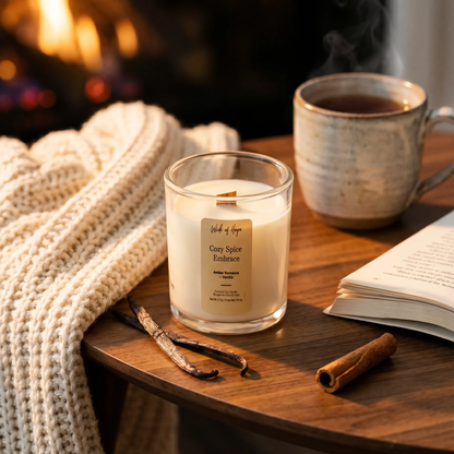 Bougie Cosy Épices Enveloppantes | Ambre Romantique + Vanille