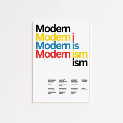 Modernism Typography Art Print: Dietmar Winkler Giclee Poster