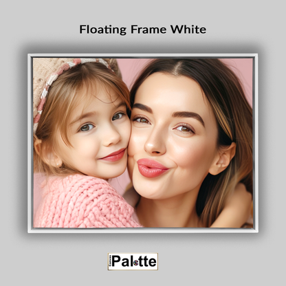 Cadre flottant blanc