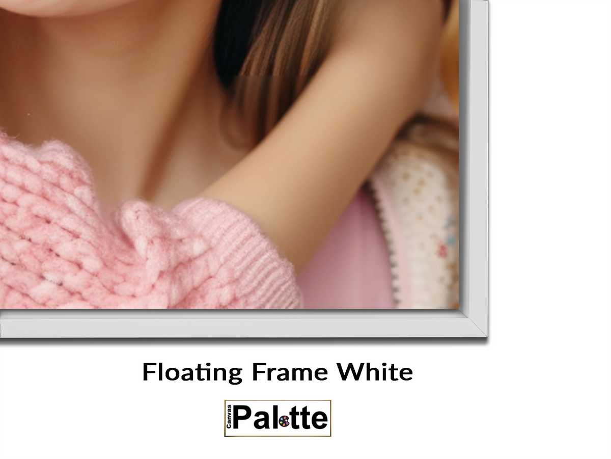 Cadre flottant blanc
