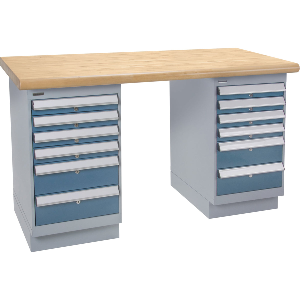 Pre-Designed Workbench, Dual Drawers, 2500 lbs. Cap., 60" W x 30" D, 34" H