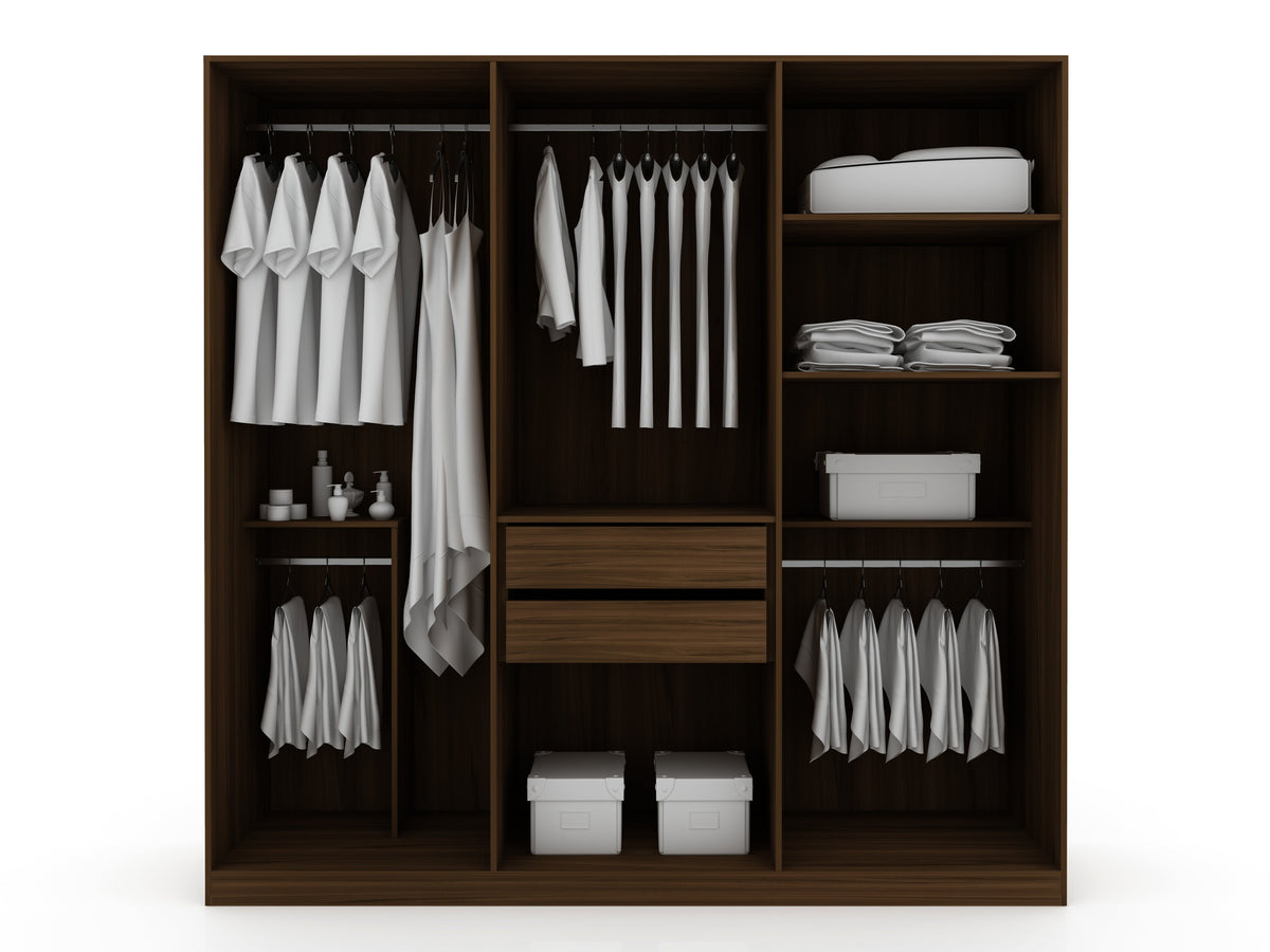 Torino Modern Freestanding Wardrobe - Brown