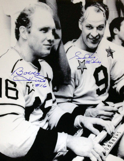 Bobby Hull & Gordie Howe Dual-Signed 11x14 Photo