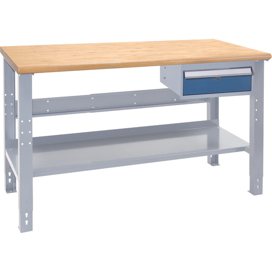 Industrial-Duty Workbench, 1000 lbs Cap., 60" W x 36" D, 34" H