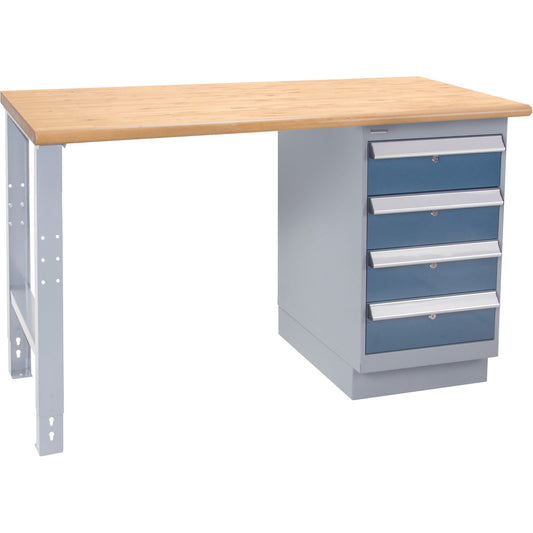 Industrial-Duty Workbench, 1000 lbs Cap., 60" W x 30" D, 34" H