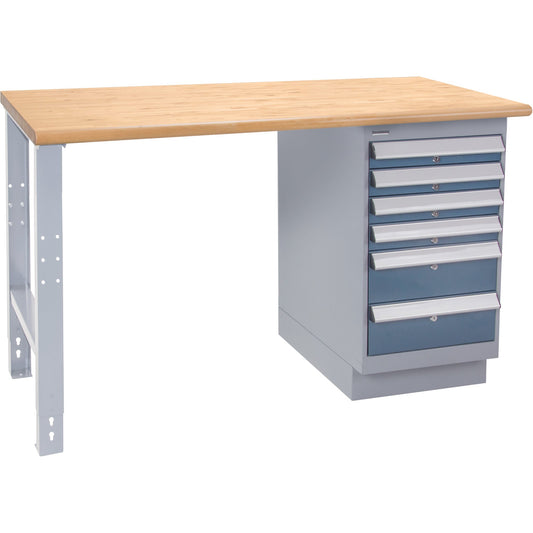 Industrial-Duty Workbench, 1000 lbs Cap., 60" W x 30" D, 34" H