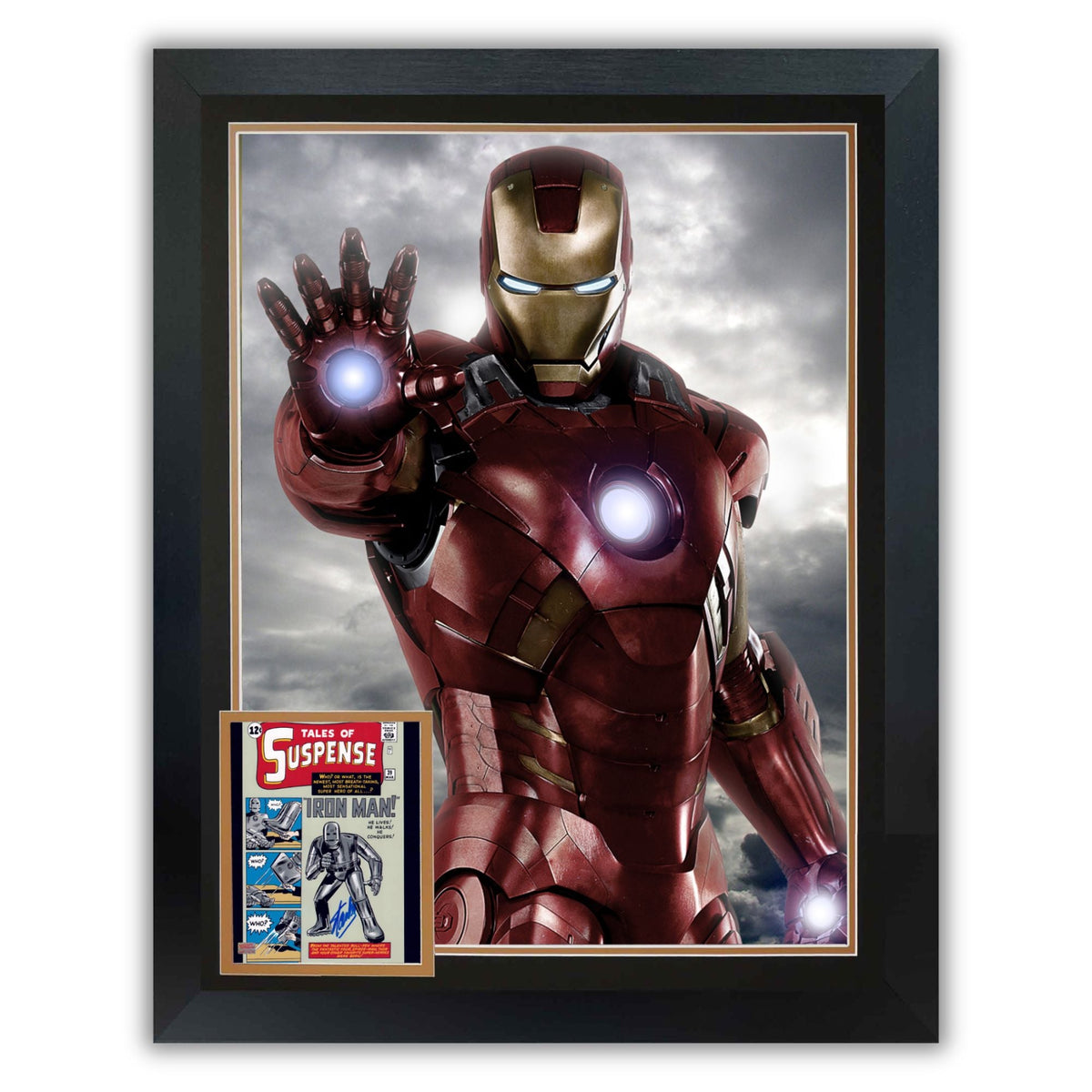 Stan Lee Autographed Iron Man Framed Vertical Display (38.5x28)