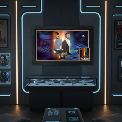Shatner & Nimoy Dual Signed Star Trek Framed Print (38.5x28)