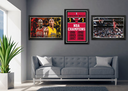 LeBron James Slam Dunk Tribute Framed Canvas (33.5x23.5)