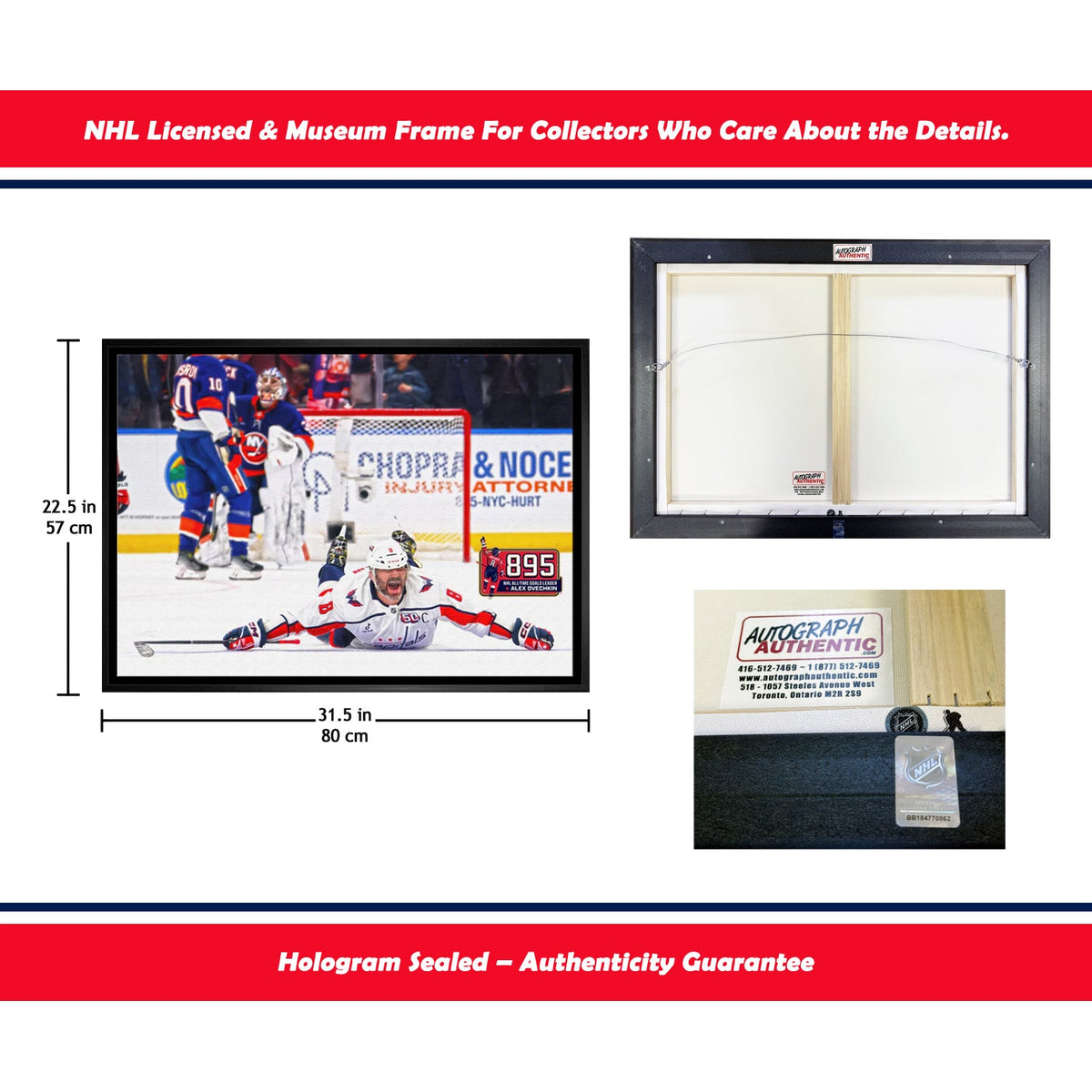 Alexander Ovechkin Goal #895 Capitals Framed Print (31.5x22.5)