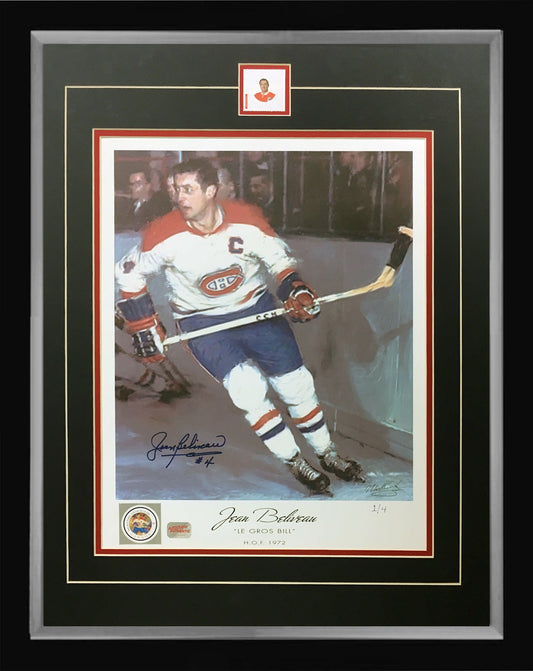 LITHOGRAPHIE SIGNÉE JEAN BÉLIVEAU ÉDITION LIMITÉE 1 DE 4 - CANADIENS DE MONTRÉAL 24"X20"