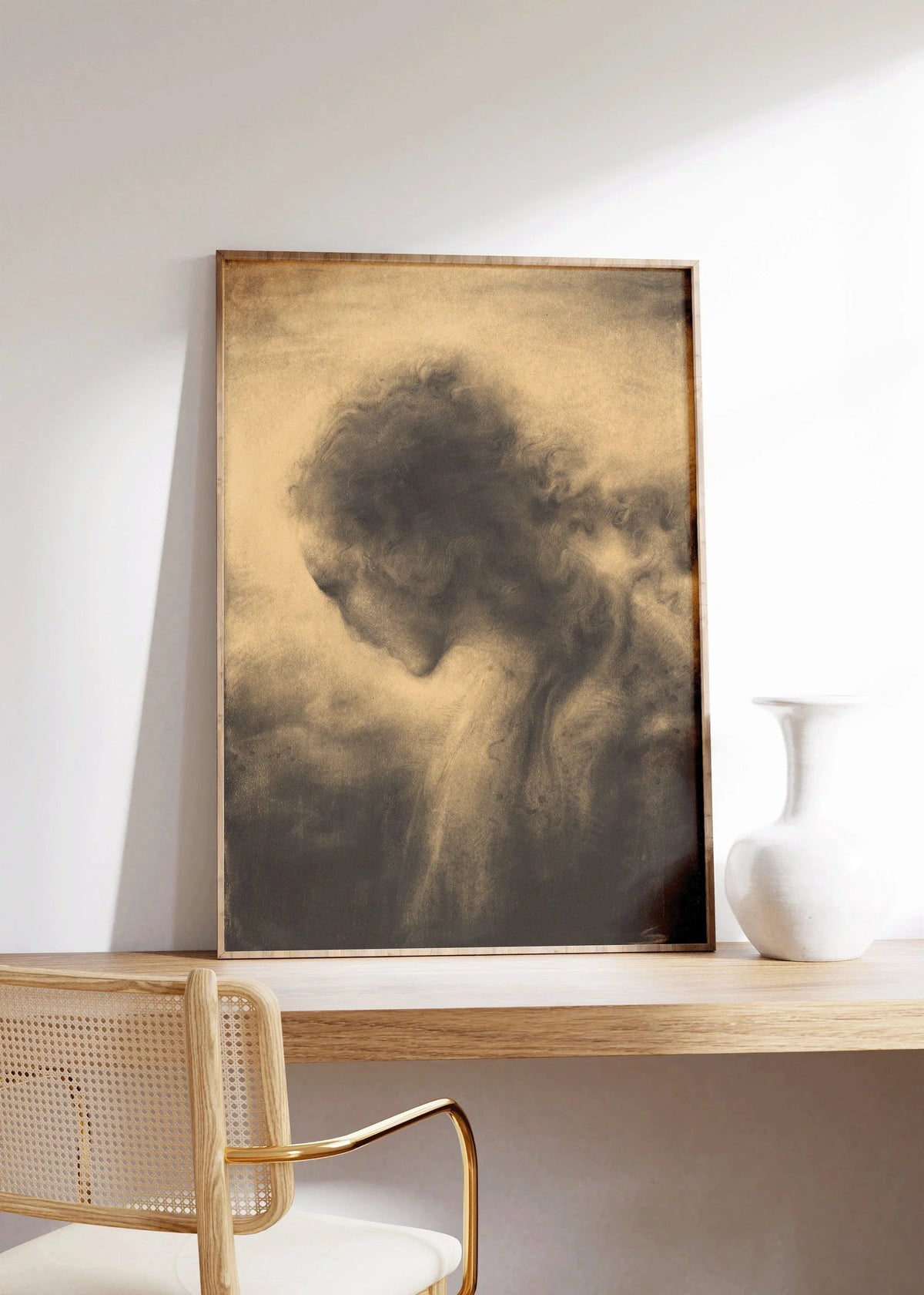 Franz Stamkart - Contemplation | Célèbre art symboliste surréaliste | Disponible encadré ou non encadré