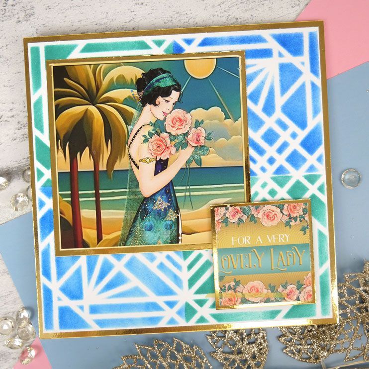 Pour l'amour des masques - Arrière-plan Art déco glamour